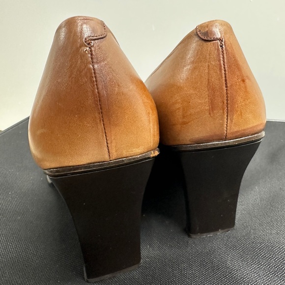 Vintage Pierre Balmain Brown Leather Women's Shoes - Picture 2 of 8